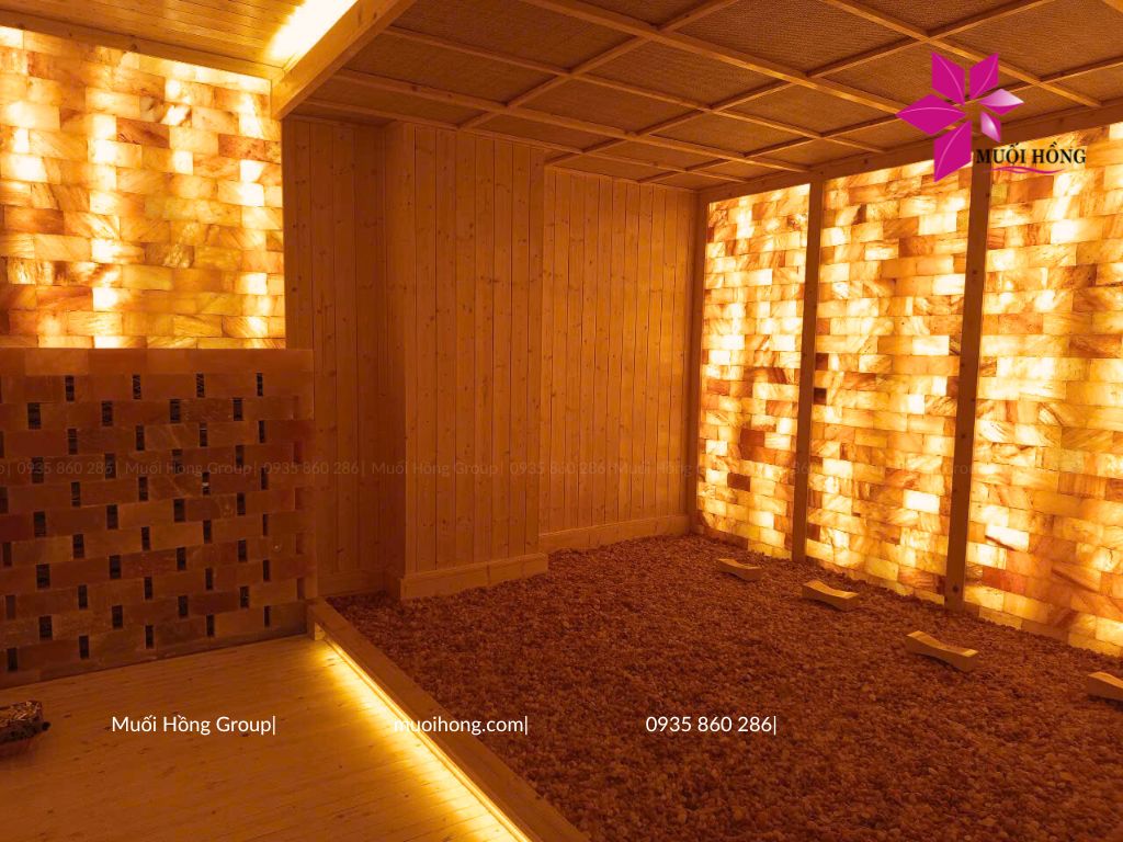 Thi công spa đá muối hồng ngoại