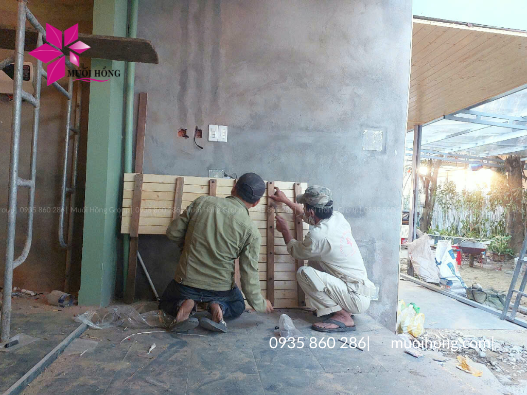 Thi công phòng xông hơi resort Trí Nguyên Nha Trang