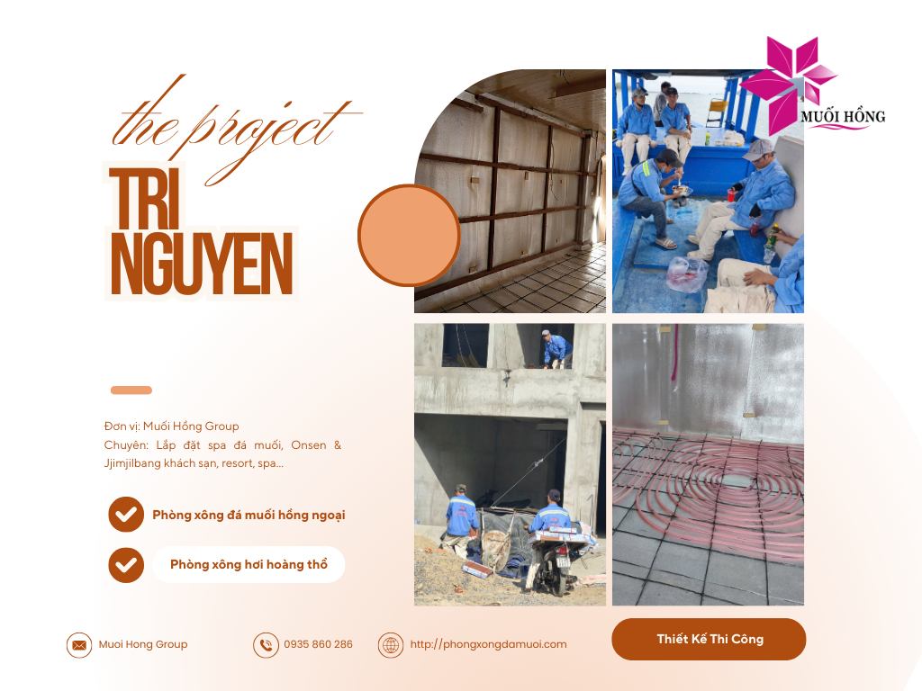 Thiết kế thi công spa đá muối resort Trí Nguyên Nha Trang