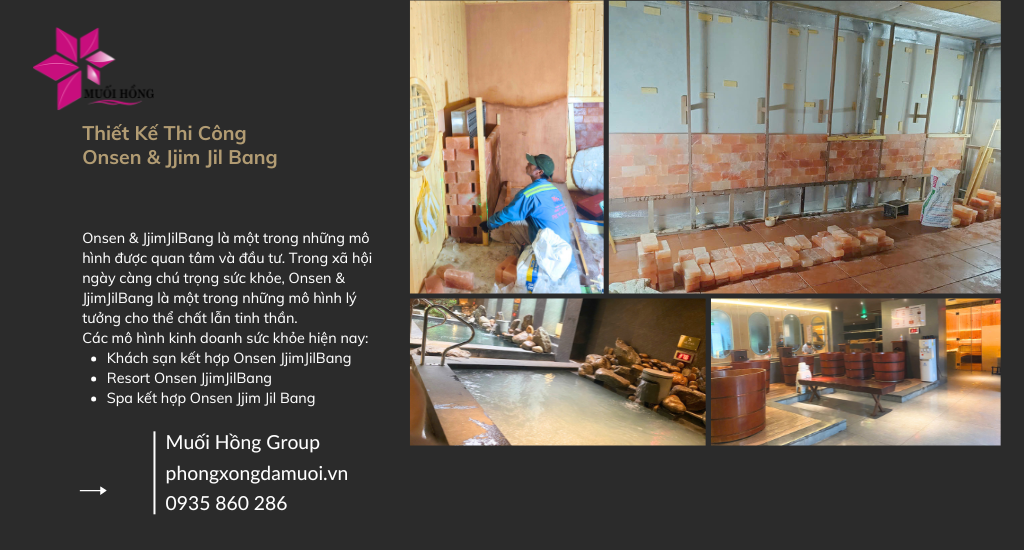 Thi công phòng xông hơi Jjim Jil Bang khách sạn